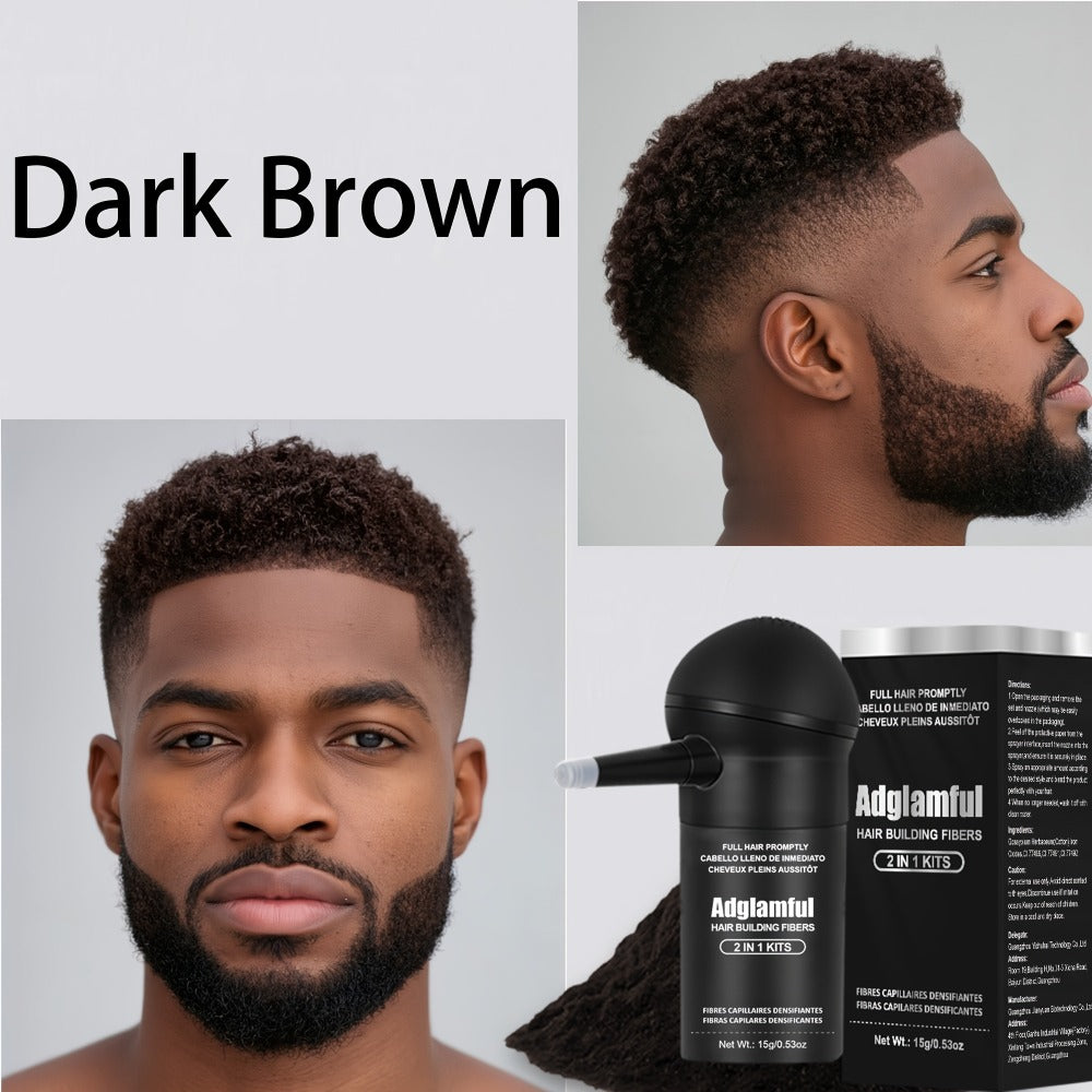 Hair Building Fibers for Thinning Hair 2-in-1 Kit 15g - Instant 1-Second Adsorption Natural Invisible Hair Loss Concealer for Men & Women | Covers Bald Spots & Gray | 4 Shades - product image 5