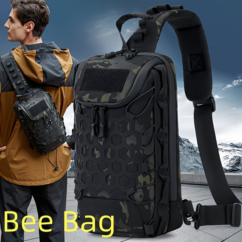 Large Capacity Tactical Chest Pack, Waterproof Nylon EDC Crossbody Bag for Hiking, Cycling, Fishing & Camping, Multi-Compartment, Adjustable Strap | MOLLE - product image 3