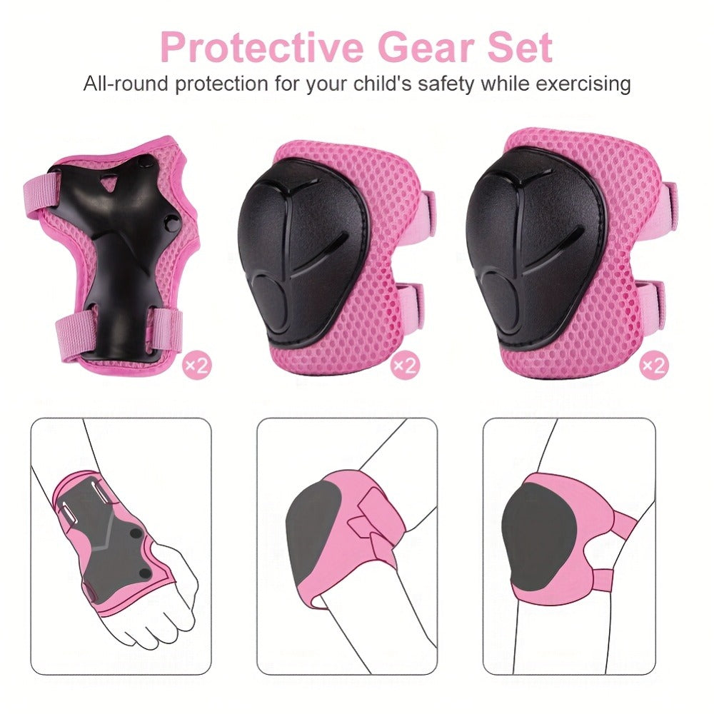 Kids Bike Helmet with Knee and Elbow Pads – Best Safety Gift for Boys and Girls – Adjustable Protective Gear Set for Ages 5-14, Featherlight 350g with - product image 4