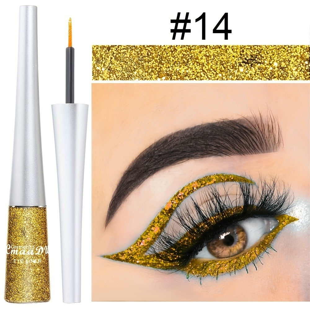Glitter Liquid Eyeliner Set 16 Colors Waterproof Shimmer Metallic Eye Liner Pen Kit – Long-Lasting Smudge-Proof Sparkle Eye Makeup for Party Stage Festival Cosplay Holiday Glam - product image 20