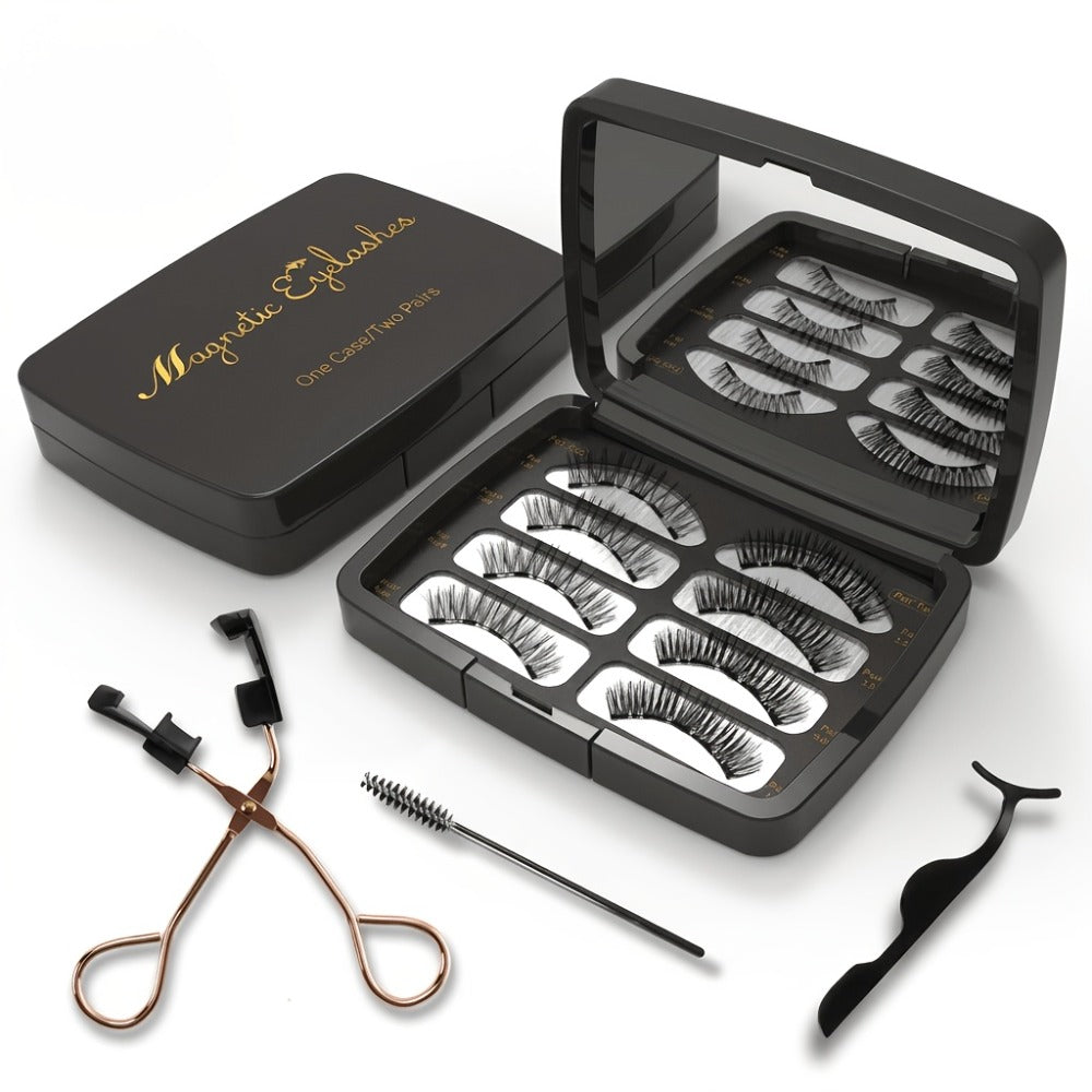 Reusable Magnetic False Lashes 8Pcs No Glue Double Strip Set with Applicator & Tweezers – Natural Everyday Makeup Look for Women, Daily Wear, Parties, Travel & Mom Gift - product image 7