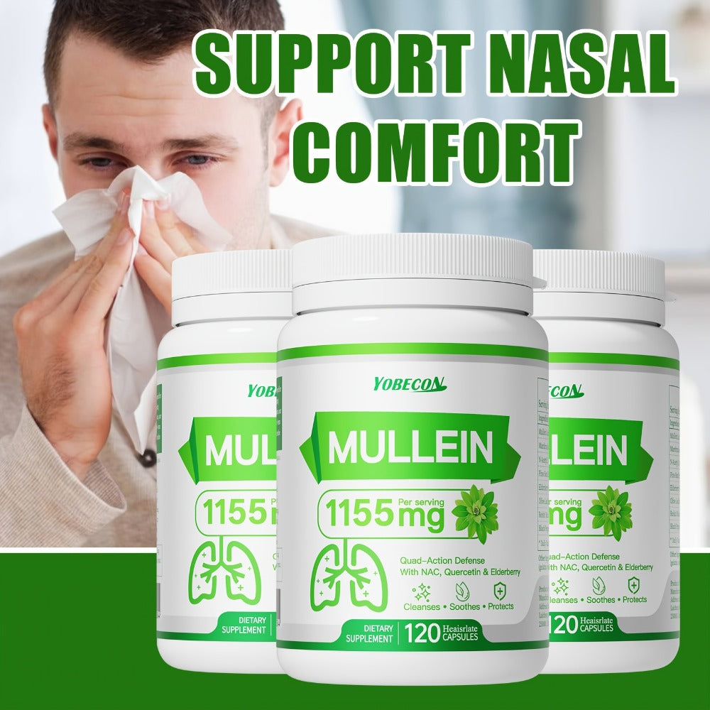 Lung Cleanse Capsules 120 Count with Mullein & NAC for Respiratory Support, Airway & Breathing Comfort, Immune Health, Seasonal & Year-Round Supplement for Adults - product image 7