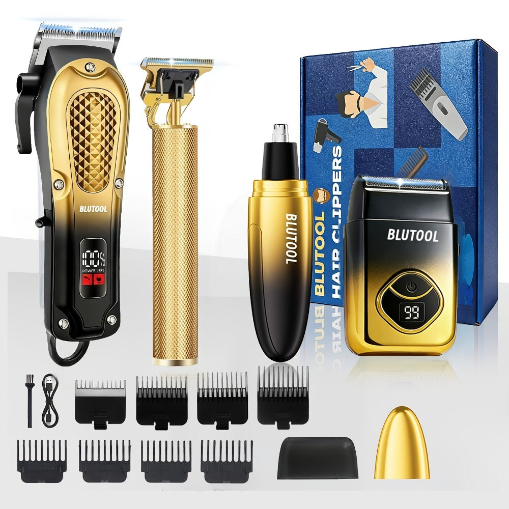 Men's Grooming Kit Hair Clipper & Electric Shaver USB Rechargeable Cordless LED Display – Precision Beard Trimmer Face Shaver Set for Hair Trimming Styling, Grooming Gift for Dad H - product image 11