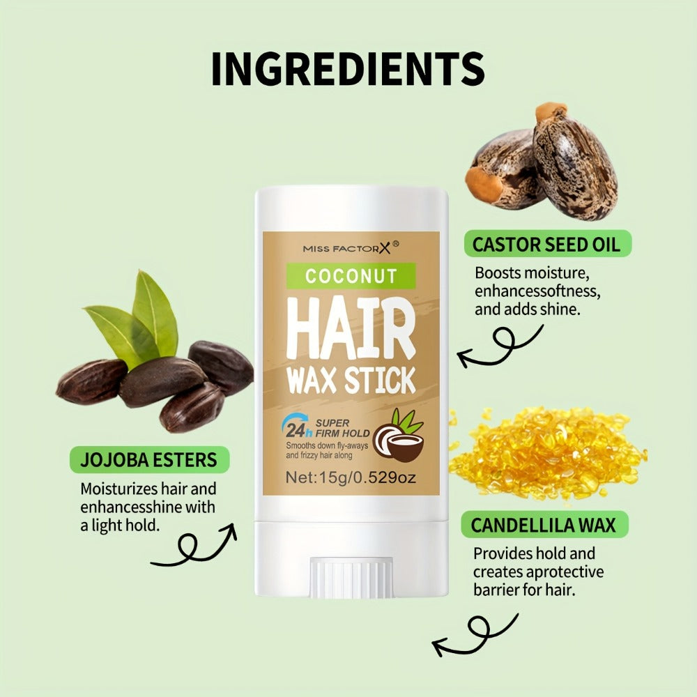 Hair Wax Stick 5 Pack Flyaway Control Edge Control with Jojoba Oil – Fragrance Free Non-Greasy Strong Hold Slick Back Styling Wax for Women Men All Hair Types - product image 10