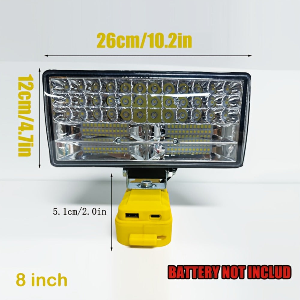 LED Work Light Compatible with DeWalt 20V Battery - 18W/84W Adjustable Floodlight, 4/8 Inch Portable Jobsite Light with USB & Type-C Ports, Angle Adjustable for Camping Automotive  - product image 4