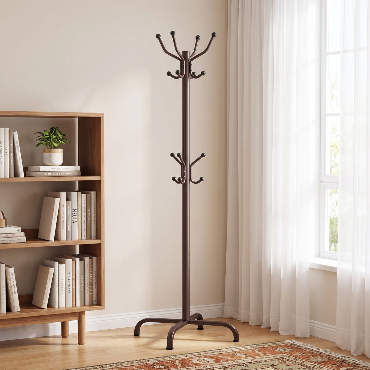 14-Hook Metal Hat Racks--Freestanding Coat Rack with a Total Weight Capacity of 11 Pounds, Suitable for Hallways, Bedrooms and Offices, Sturdy Rack for Hats - product image 10