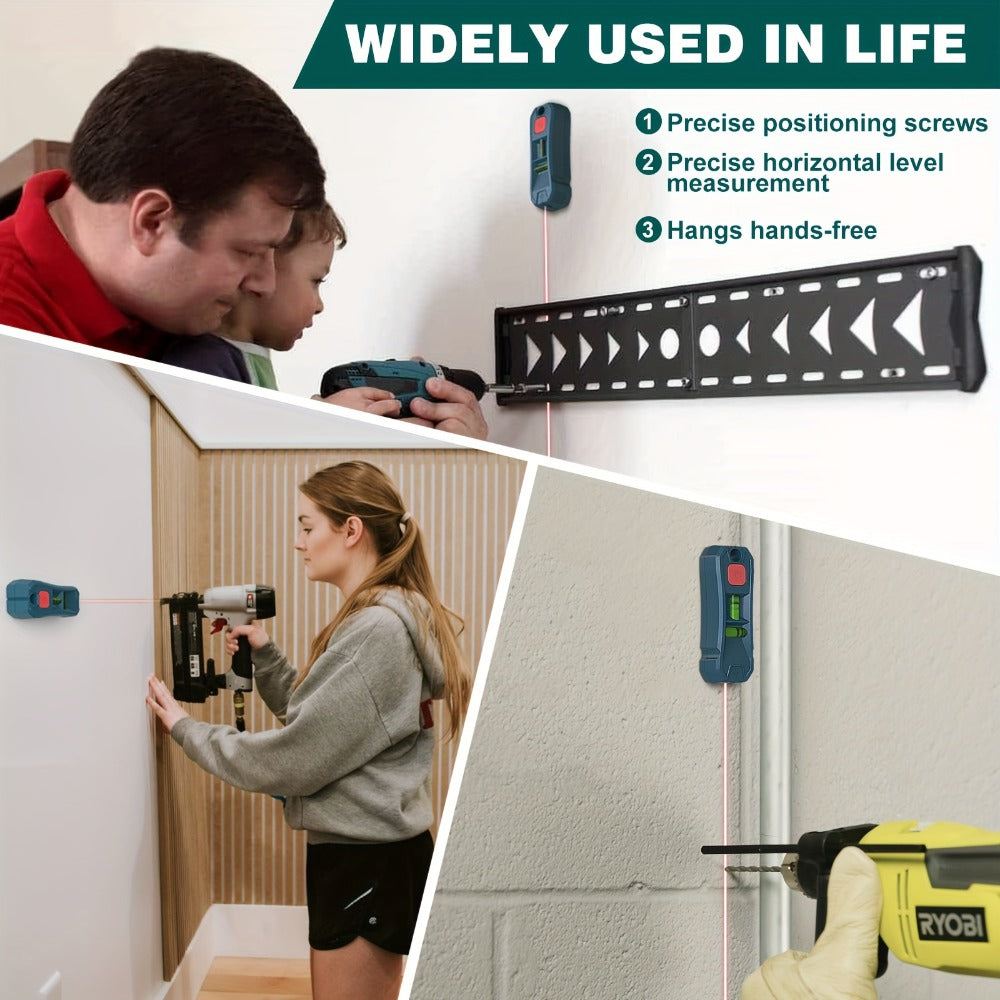 Magnetic Stud Finder with Laser Level – High Brightness Laser Marker, Horizontal & Vertical Bubble Level, Wall Detector for Drywall & Wood, Nail Locator for Hanging Pictures & Home - product image 8
