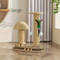 Cat Tree Solid Wood Space-saving Vertical Cat Climbing Structure with Sisal Scratching Post & Integrated Scratch Board | Self-Play Cat Tower for Indoor Cats - product image 2