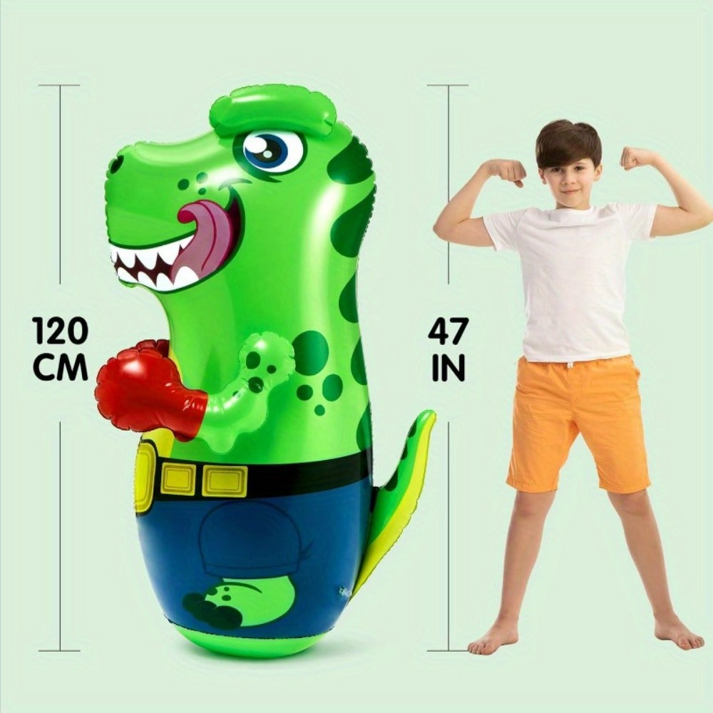 Inflatable Dinosaur Punching Bag for Kids 47 Inch | Best Birthday Christmas Gift for Boys | T-Rex Blow Up Bouncing Back Bopper, Water Base Bop Bag for Indoor - product image 2