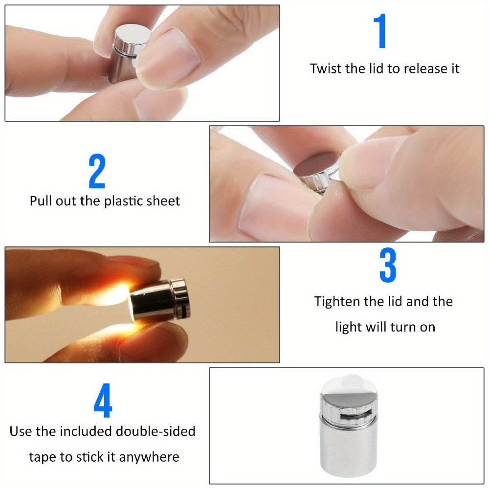 Mini Spotlight Battery Operated LED 20 Pack - Cordless Miniature Spot Lights for Artwork, Paintings, Jewelry, Display Cases, Handicrafts, Models & Puzzles (Green / Red / RGB / Blue - product image 4