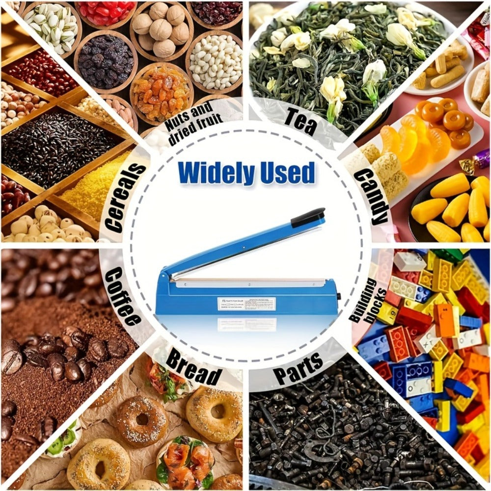 Impulse Heat Sealer 8" & 12" | Adjustable Temperature Poly Bag Sealing Machine for Plastic, Mylar, PE & PP Bags – Portable Manual Heat Sealer for Home, Restaurant, Retail & Food St - product image 10