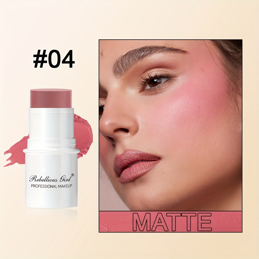 Contour Highlight Blush Stick Set 4-Piece with Professional Brush | Creamy Waterproof Cheek Sculpting Kit | Highlighter + Blush + Bronzer Sticks | Matte & Luminous Finish for All S - product image 7