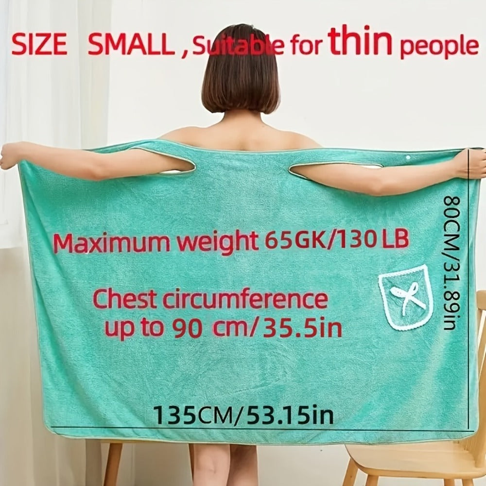 Wearable Bath Towel Wrap Coral Fleece Bow-Knot Strapless Bathrobe Quick Dry Absorbent 260GSM Soft Skin-Friendly Adult Shower Towel for Bathroom Beach Spa Light Purple Pink - product image 10