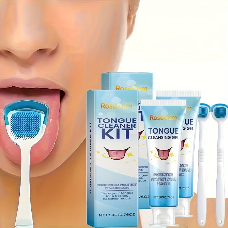 Tongue Cleaner Kit with Probiotic Cleansing Gel & Tongue Brush – Bad Breath Eliminator Fresh Mouth Daily Oral Hygiene Care Gentle Non-Irritating for Sensitive Mouths Adults Gift Se - product image 9