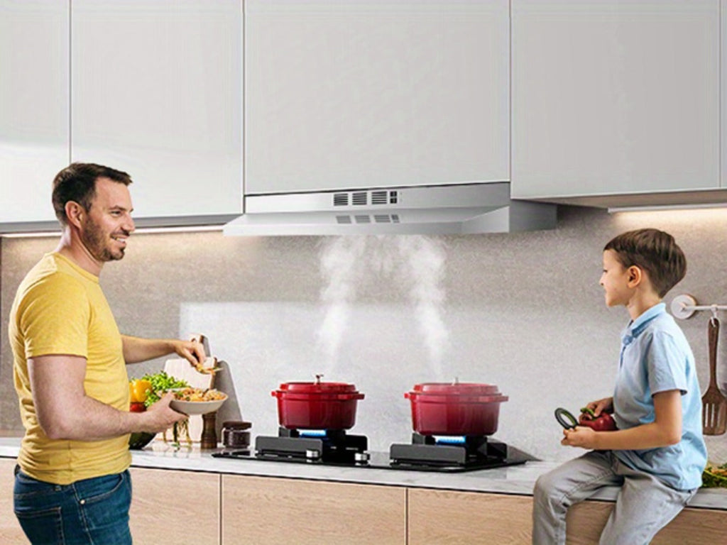 Range Hood 36 Inch Under Cabinet Ducted Ductless Convertible Stainless Steel 350CFM 2-Speed Exhaust Fan LED Light 3-Layer Aluminum Mesh Filter Top Rear Venting Kitchen Vent Hood - product image 20
