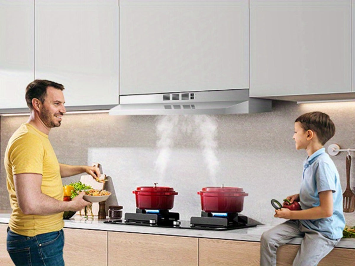 Range Hood 36 Inch Under Cabinet Ducted Ductless Convertible Stainless Steel 350CFM 2-Speed Exhaust Fan LED Light 3-Layer Aluminum Mesh Filter Top Rear Venting Kitchen Vent Hood - product image 20