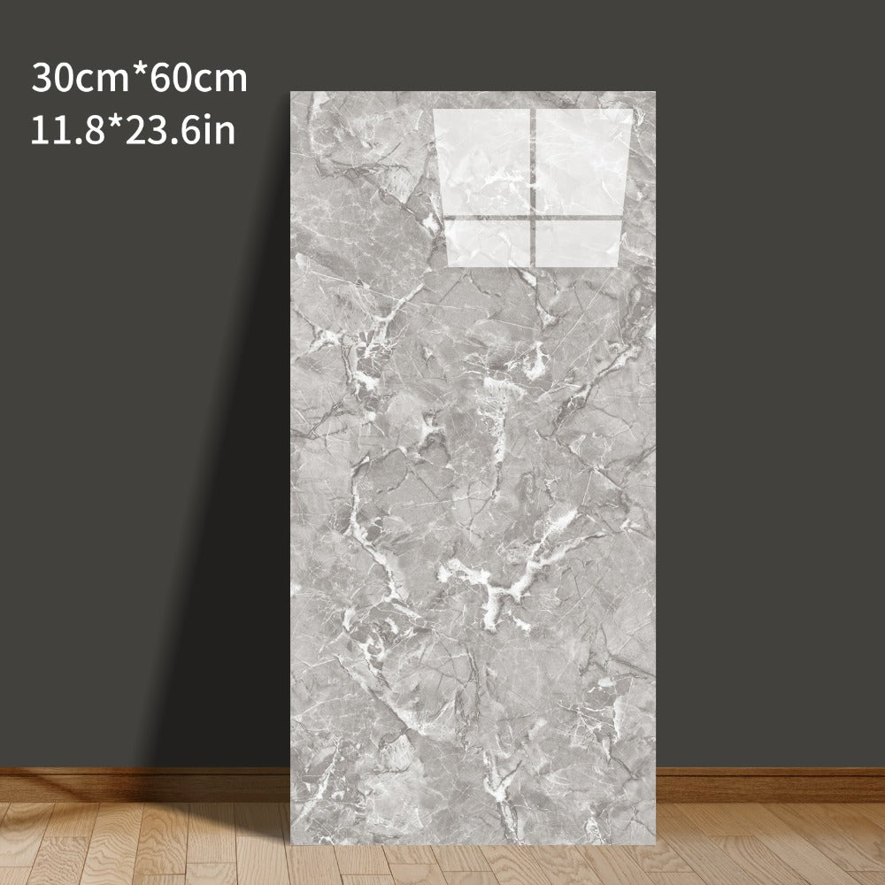 Marble Pattern Wall Stickers Vinyl Decals Oversized Glam Style Self Adhesive High Gloss Removable Wallpaper for Kitchen Bathroom Living Room Office Home Decor 20 40 Pieces Multiple - product image 5