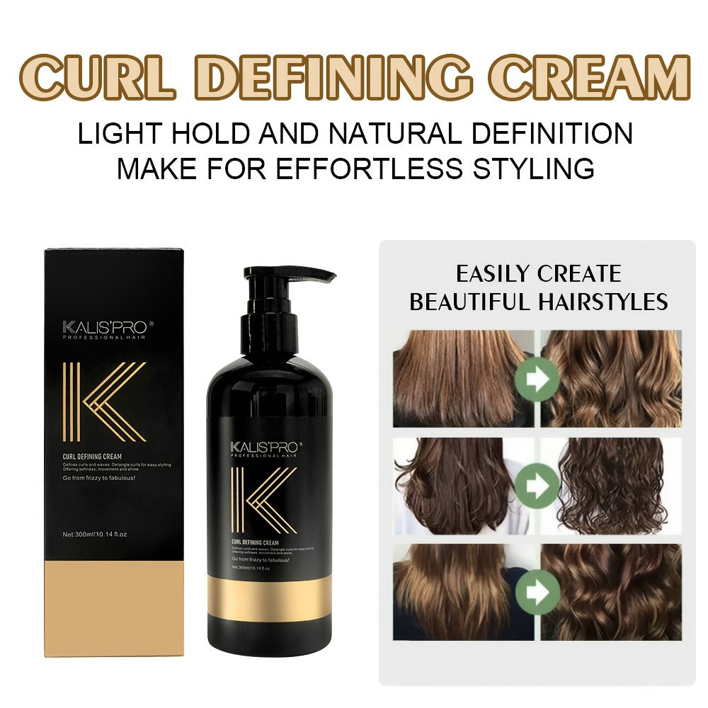 Curl Defining Cream 300ml for Curly Wavy Coily Hair – Frizz Control, Moisturizing, Long-Lasting Hold, Antistatic Scalp-Safe Hair Styling Cream for Women and Men - product image 2