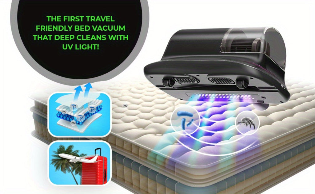 Cordless Mattress Vacuum Cleaner with Ultrasonic Heating & HEPA Filtration – Portable Bed Vacuum for Dust Mites, Pet Hair, Sofas, Upholstery & Carpets - product image 10