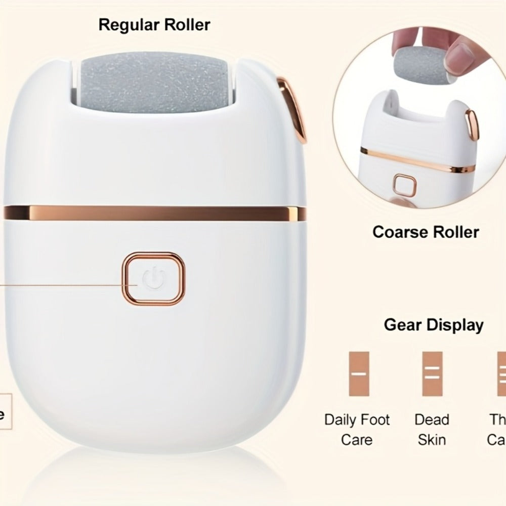 Electric Callus Remover Rechargeable Foot Grinder with 3 Replacement Heads 2 Speed Settings IPX5 Waterproof USB Charging Portable Pedicure Tool for Cracked Heels Dead Skin Women Me - product image 12