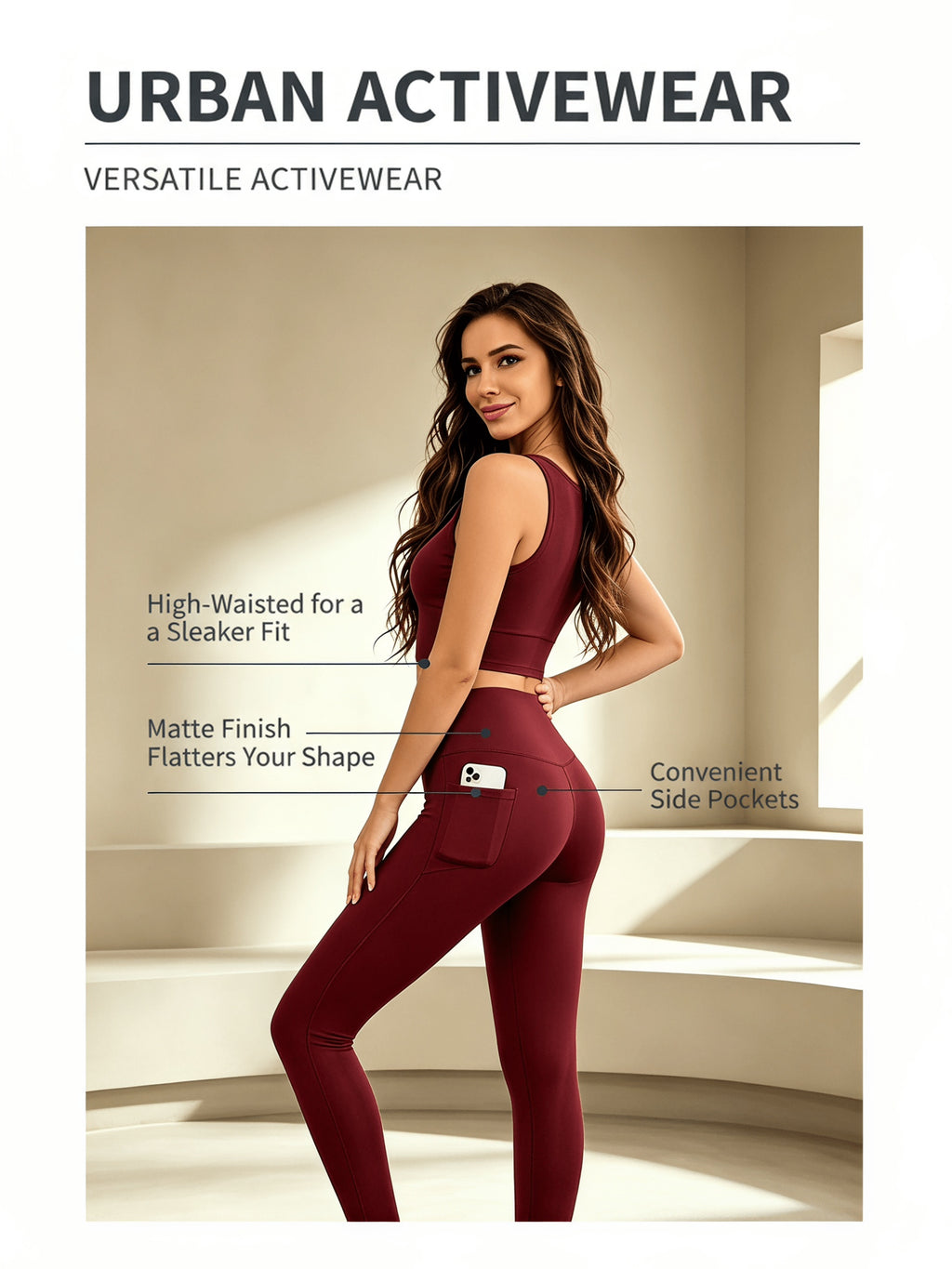 5pcs Women's Hip-lifting& Tummy Control Leggings, Quick-drying, Breathable, Highly Elastic and Soft, Suitable for Gym, Yoga, Pilates, Beach Wear - product image 5