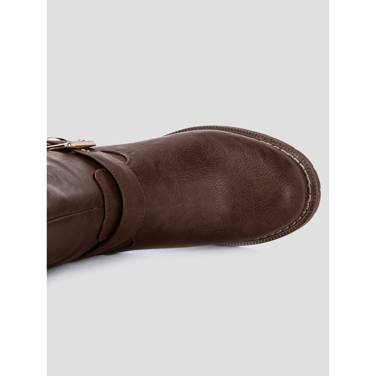 Women's Grey Quilted Knee-High Fall Winter Fashion Riding Boots 9M