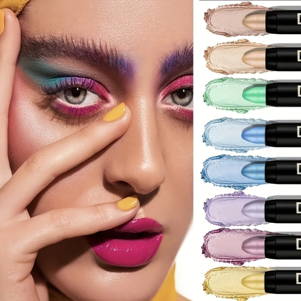 Fluorescent Eye Shadow Pen Set 8 or 16 Pcs – Shimmer Matte & Neon Gel Eyeliner Pencil Kit, Waterproof Vibrant Eye Makeup for Holiday Party Festival, Gift for Women - product image 7