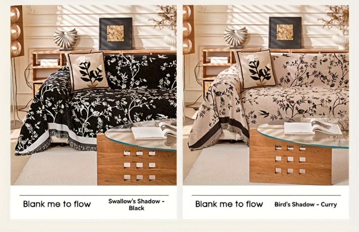 Sofa Cover Chenille Thickened Non-Slip Couch Slipcover Floral Pattern for Living Room Office Pet-Safe All-Season — 1 2 3 4 Seater Sizes - product image 20
