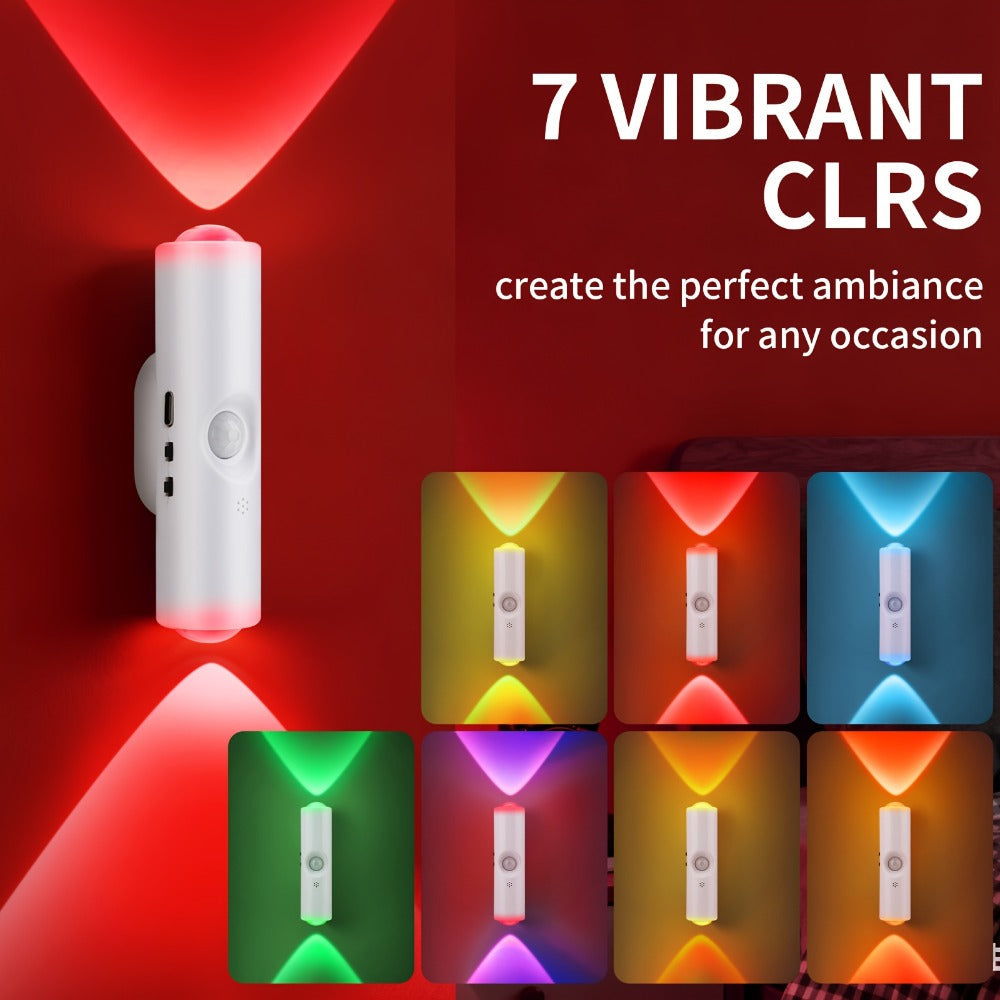 RGB Magnetic Night Light LED Ambient – Multi-Color Motion Sensor, No-Drill Magnetic Install, Long Battery Life for Living Room, Bedroom, Hallway, Stairs & Bar (1pc or 5-Pack) - product image 5