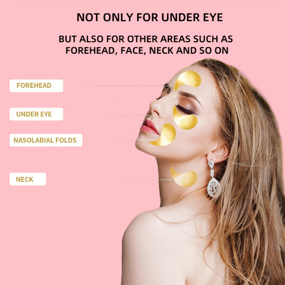 Collagen Under Eye Patches 12 Pairs Glitter Gold Gel Pads - Dark Circles Puffiness Anti-Wrinkle Moisturizing Hyaluronic Acid Eye Mask for Women All Skin Types Skincare Gift - product image 8