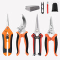 Gardening Pruning Tool Set 8 Piece Stainless Steel | Pruning Shears Scissors Pliers Ergonomic Handle with Wiping Cloth | Lawn Tree Garden Care Kit Orange Yellow Green - product image 19