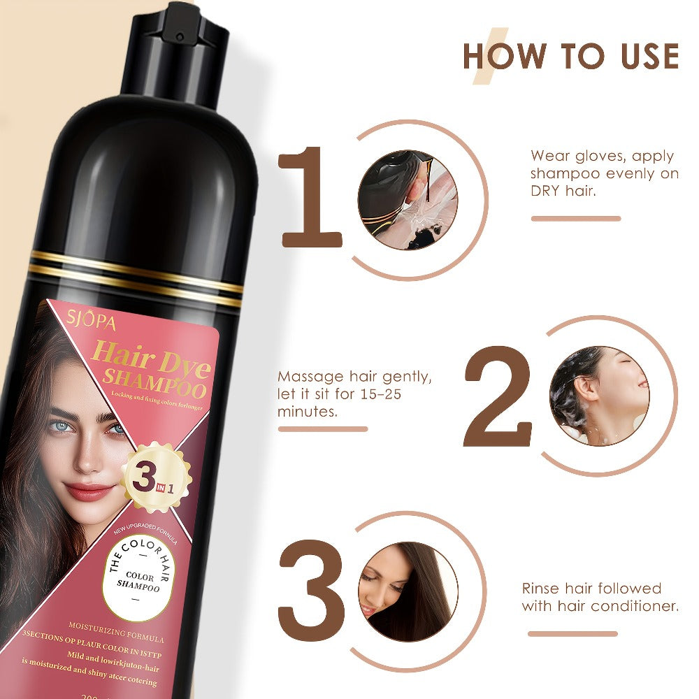 Hair Color Dyeing Shampoo 3-in-1 with Plant Squalane & Glycerin — Colors, Conditions & Cleanses in One Wash | No Developer Needed | 10 Shades | Easy At-Home Hair Coloring for Women - product image 16