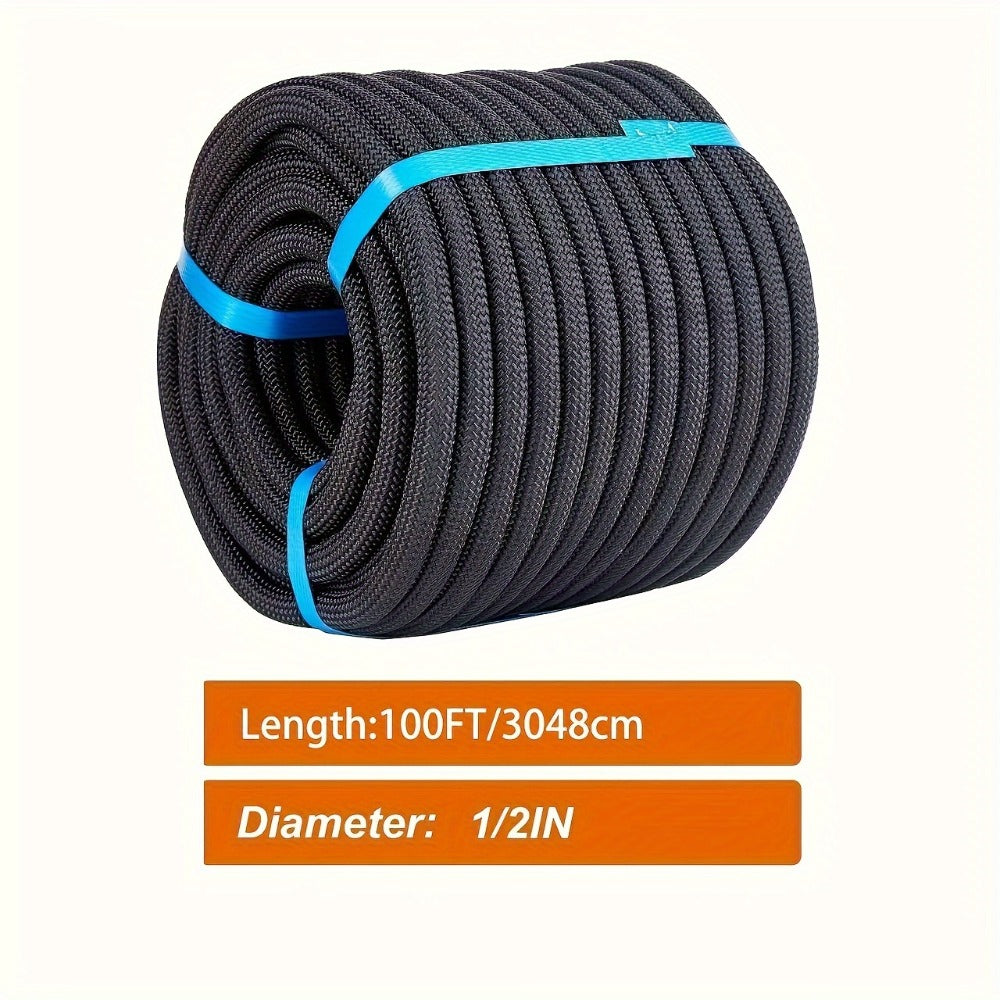 Double Braided Nylon Rope 1/2 Inch Heavy Duty Polyester – 100ft 150ft 200ft Multi-Color for Anchoring Towing Cargo Sailing Dock Lines & Outdoor Use - product image 10