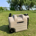 Portable Water Tank with Wheels 7.4 Gallon | Large Capacity Long-lasting PE Square Water Container Jug for Camping, Hiking, Picnics & Outdoor Use | Khaki - product image 2