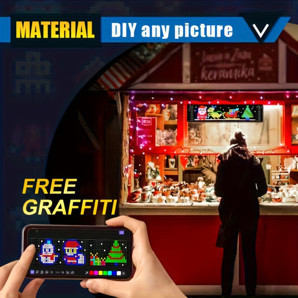 LED Scrolling Sign App Controlled Flexible LED Matrix Display Panel Programmable Animated Text for Car Home Party Birthday Holiday Decoration - Multiple Sizes - product image 15