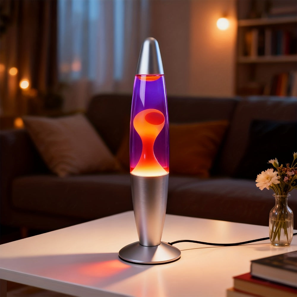 Lava Lamp 16 Inch for Bedroom Living Room Office, Relaxing Liquid Motion Lamp with Purple Water Yellow Wax, Retro Night Light Home Decor Accent - product image 7