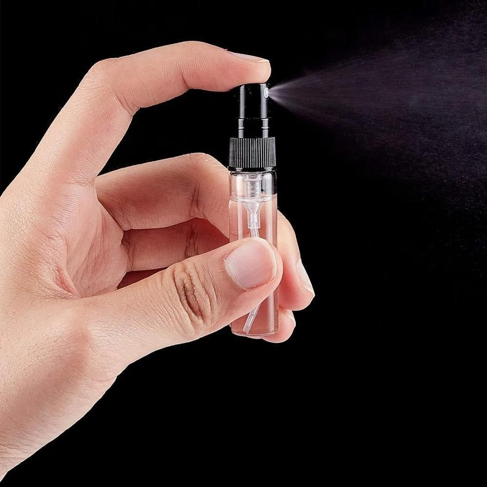 Mini Glass Spray Bottles 5ml 50 Pack Fine Mist Atomizer Refillable Black UV Glass Travel Perfume Bottles for Perfume Cologne Essential Oil Facial Mist Toner Setting Spray Sampling - product image 7