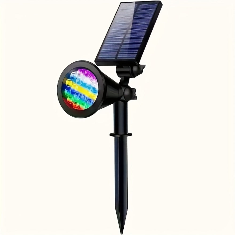 Solar Landscape Lights 2-in-1 Wall & Ground – Independent Adjustable Solar Panel Auto On/Off | 8 Color Modes Outdoor Solar Spotlight for Garden, Driveway, Sidewalk & Pool Area | IP - product image 7