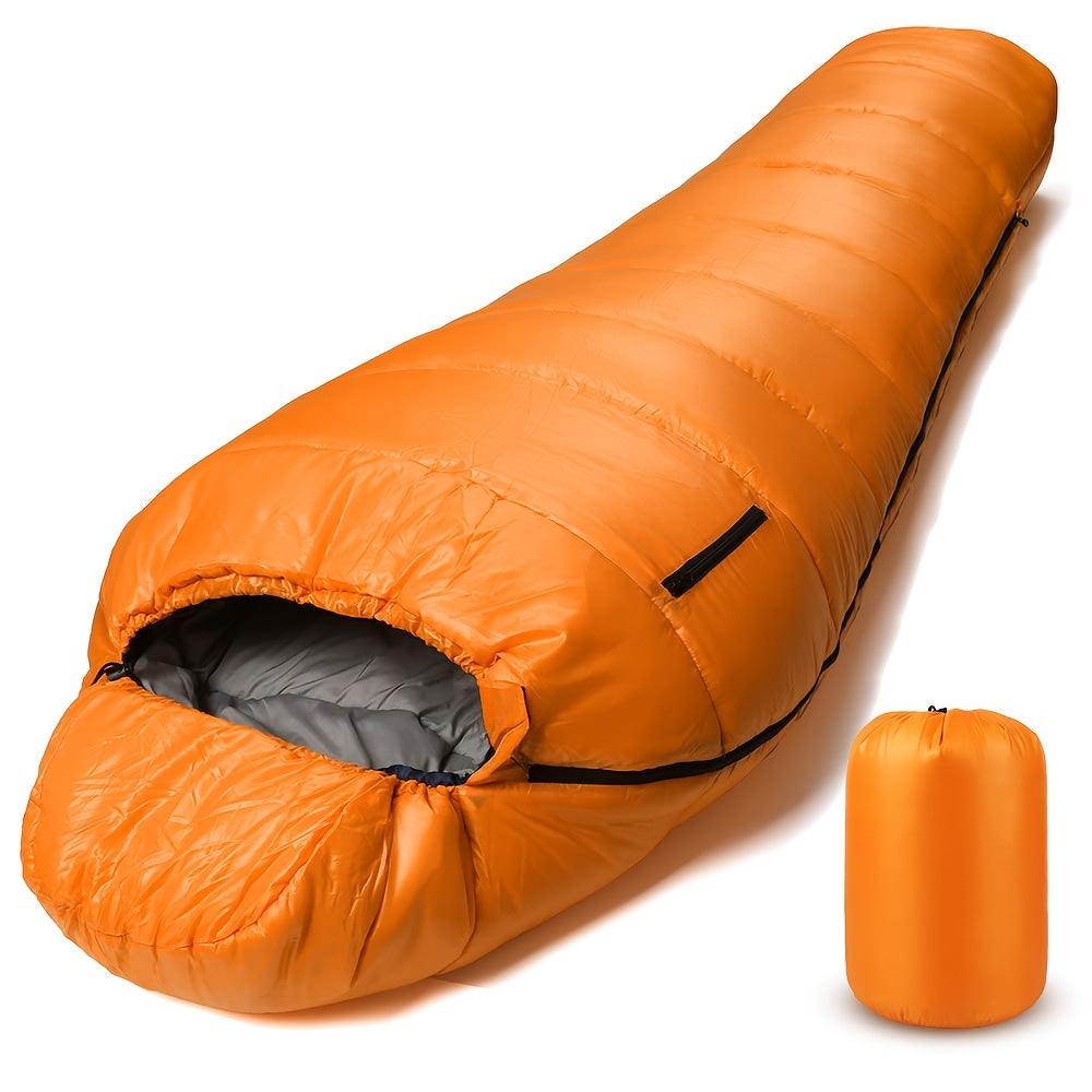 Mummy Sleeping Bag 15°F & 32°F – 3-4 Season Cold Weather Sleeping Bag for Adults, Ripstop Polyester Lining, Anti-Snag Zipper, Warm Washable Camping Sleeping Bag for Hiking, Backpacking & Outdoor