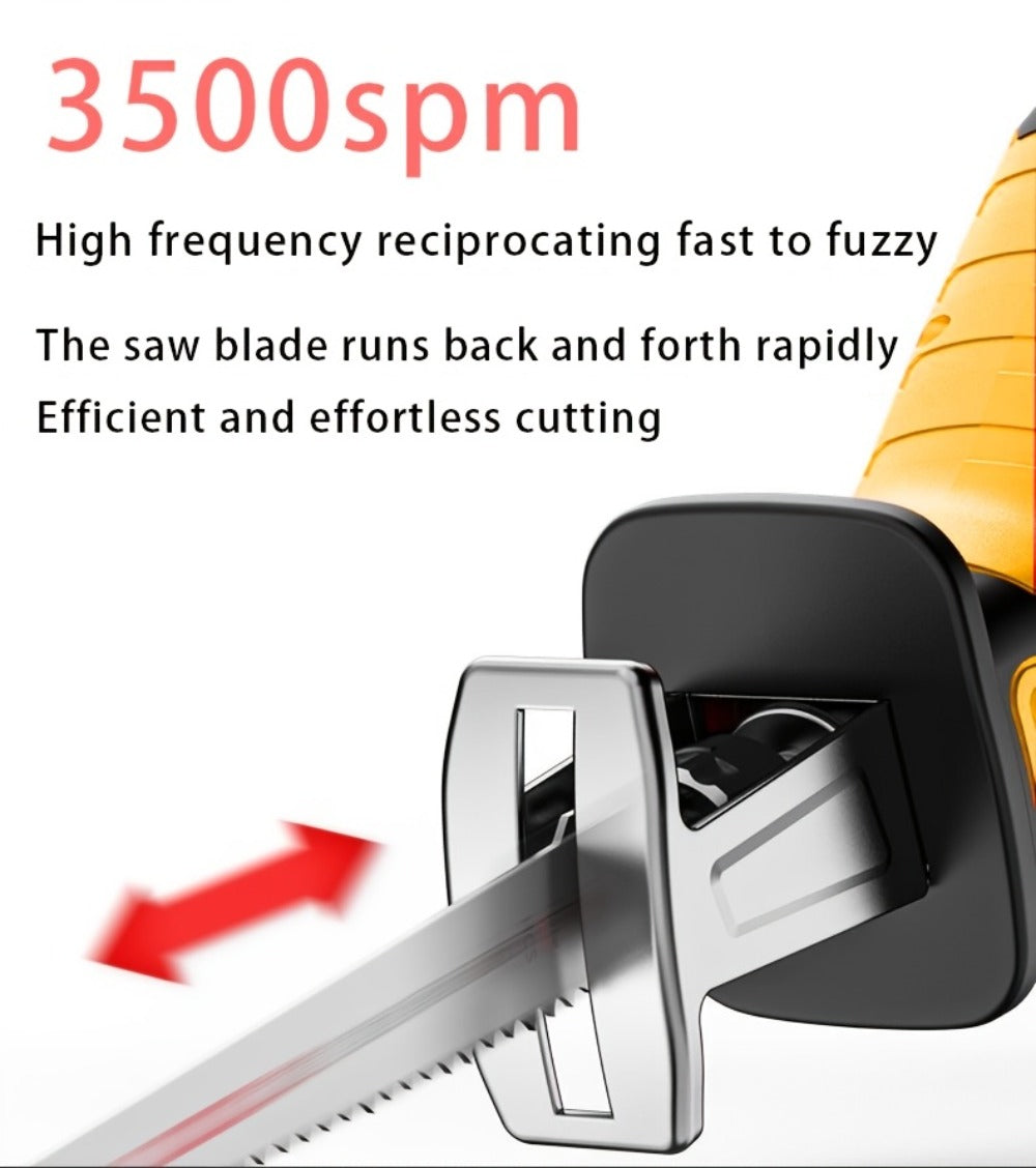 Cordless Reciprocating Saw - Electric Reciprocating Saw with Safety Lock, Large Capacity Battery & Charger, Variable Speed for Wood, Metal & Demolition Cutting, DIY Home Renovation - product image 17