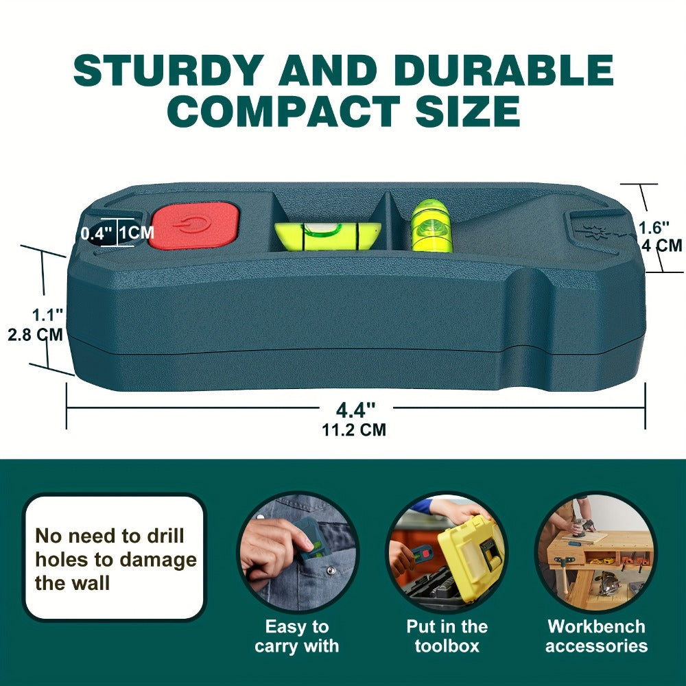 Magnetic Stud Finder with Laser Level – High Brightness Laser Marker, Horizontal & Vertical Bubble Level, Wall Detector for Drywall & Wood, Nail Locator for Hanging Pictures & Home - product image 13