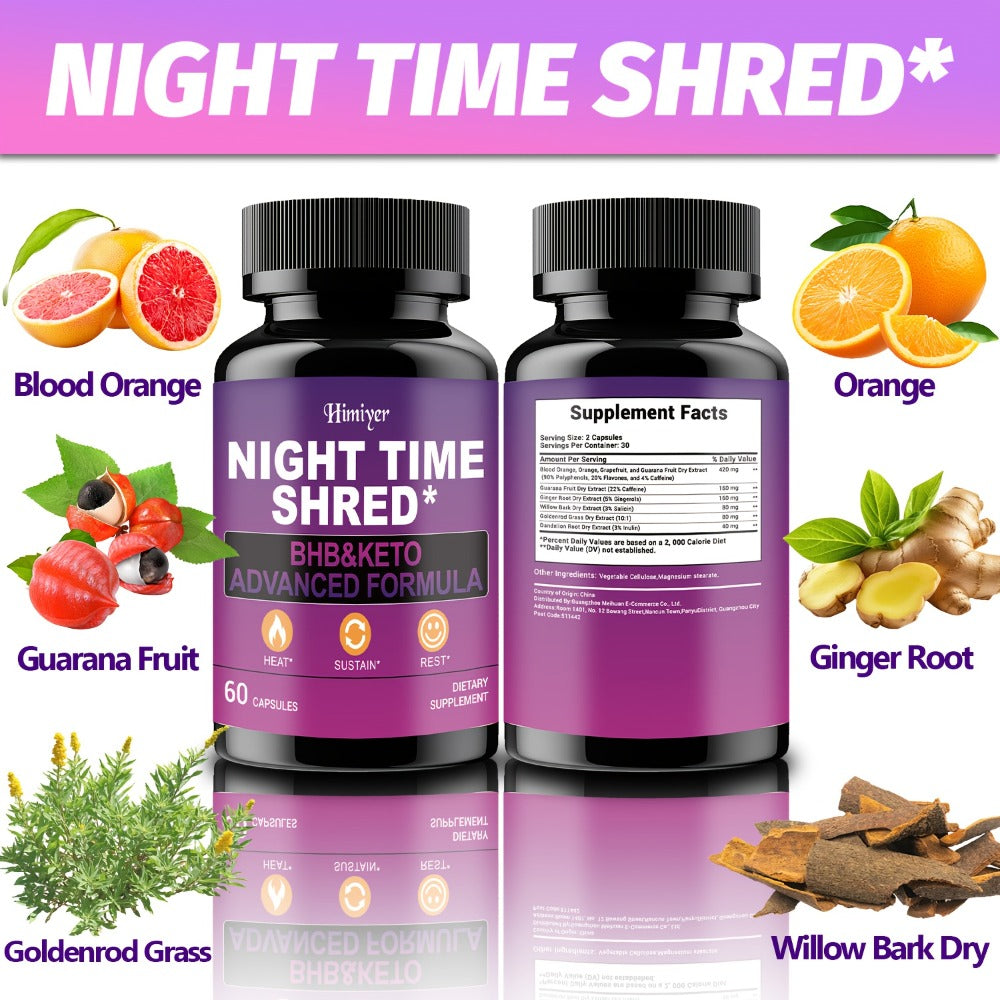 Night Time Fat Burner for Women — Shred Mask Capsules with Caffeine, Goji Berries & Dandelion Root | Overnight Metabolism, Sleep Support & Antioxidant Defense | Women's Weight Loss - product image 6