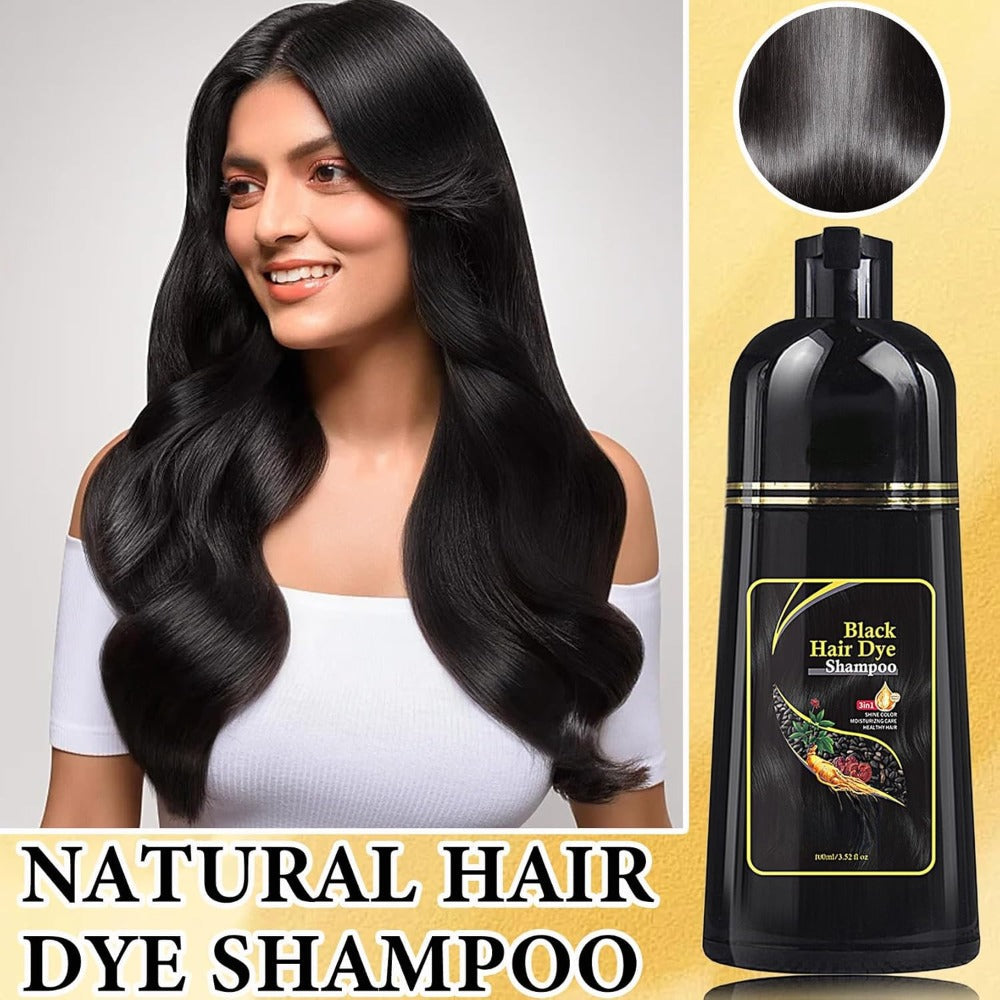 Hair Dye Shampoo 3-in-1 Color Conditioner Cooling Formula 6pcs Set — Black & Brown Gradual Gray Coverage, Unisex Long Hair Color Shampoo Gift - product image 12