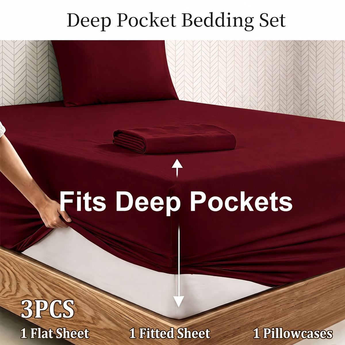 Deep Pocket Bed Sheet Set, Soft Brushed Fabric, Breathable All Season, Easy Care Kids Bedding, Great Christmas & Halloween Gift for Kids, Bedroom Dorm Use - product image 16