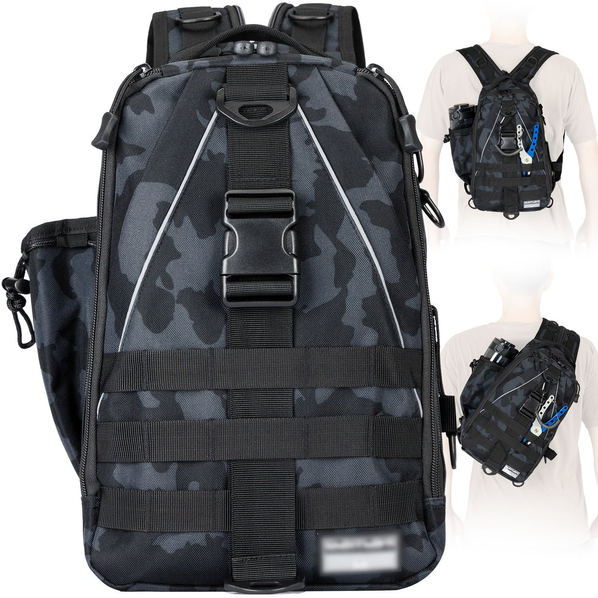 Waterproof Fishing Backpack Tackle Sling Bag | Rod Holder Daypack for Shore, Kayak & Fly Fishing | Men Women Outdoor Gear