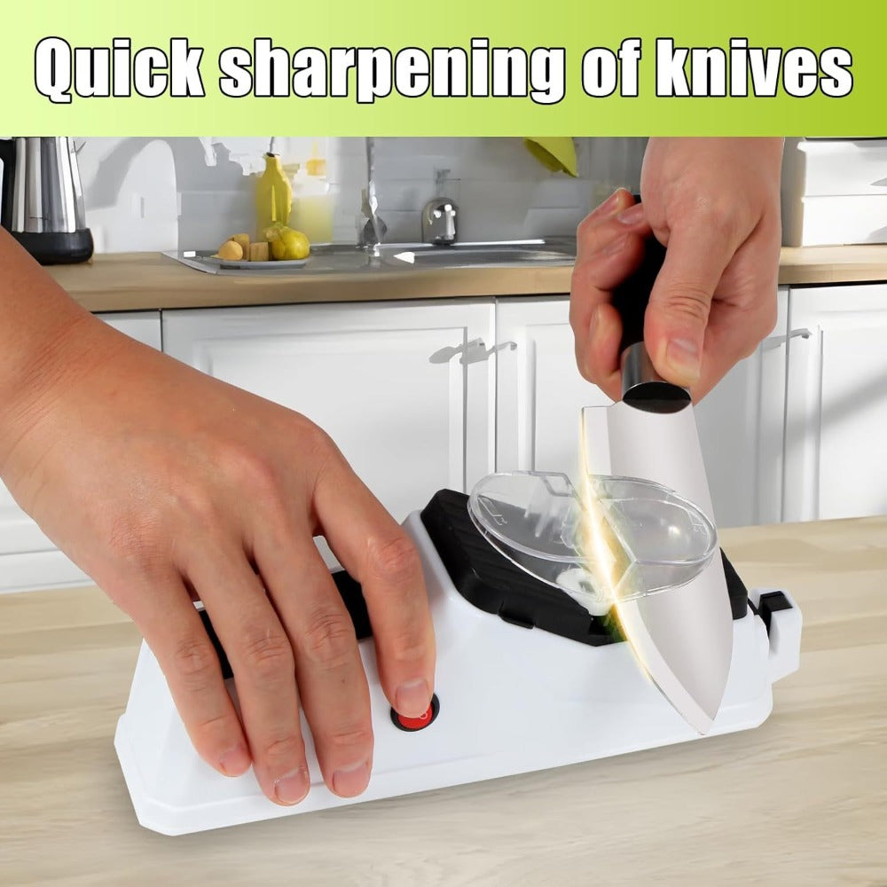 Electric Knife Sharpener with 5 Double-Sided Stones - USB Powered Professional Kitchen Knife Sharpener for Quick Sharpening & Polishing with Protective Cover - product image 3