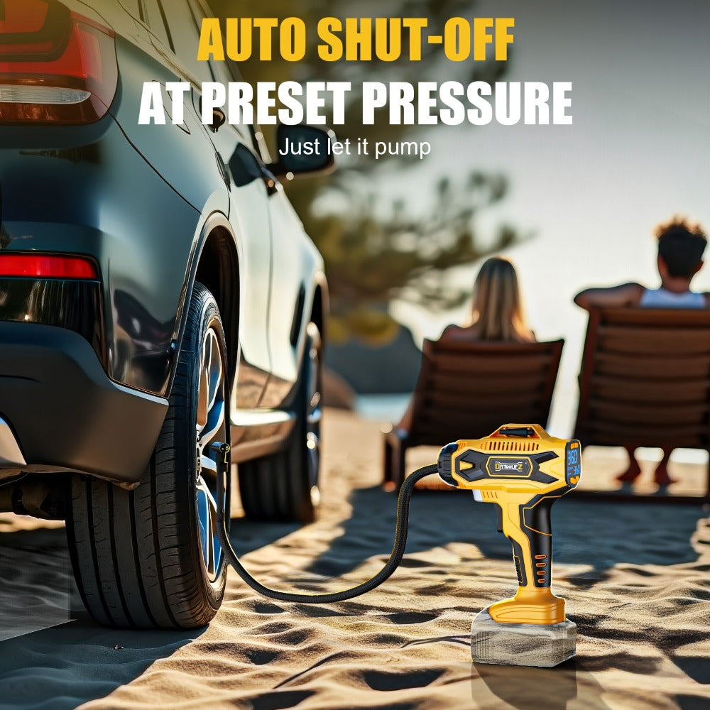 Cordless Tire Inflator 160PSI Portable Air Compressor Compatible with DeWalt 20V / 18V Battery – Digital Pressure Gauge, Fast Inflation for Cars, Motorcycles, Bicycles & Sports Bal - product image 2
