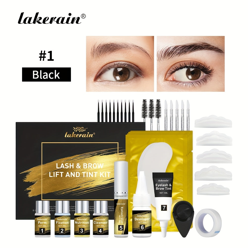 Lash Lift Kit & Brow Lamination Tint Set — 2-in-1 Eyelash Perm & Eyebrow Lamination with Black Brown Tint Dye, 4-6 Week Long-Lasting Results, DIY Home or Salon Use, Complete Beauty - product image 24
