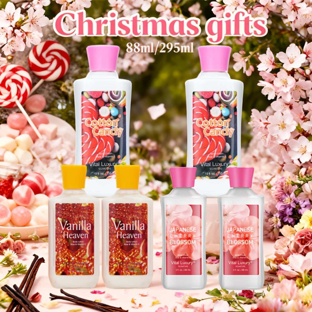 Scented Body Lotion & Hand Cream Vitamin C Glycerin Deep Moisturizing - Japanese Cherry Blossom Vanilla Cotton Candy Dry Skin Hydrating Lotion Women Men All Skin Types Gift - product image 15