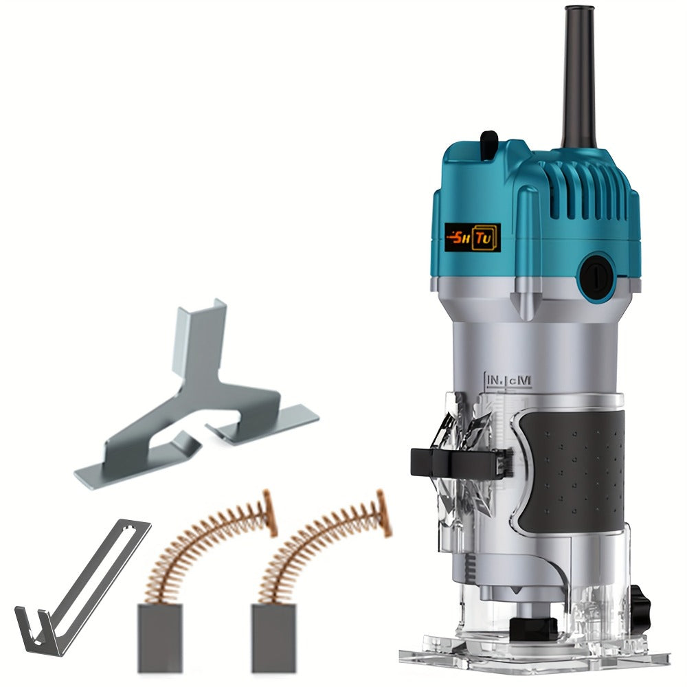 Wood Router 800W Trim Router for Woodworking - 35000RPM Electric Router with Edge Guide, Roller Guide, 6-Speed Adjustment for Precise Trimming, Profiling & Milling - product image 5